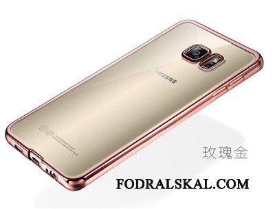 Skal Samsung Galaxy S7 Edge Skydd Guld Mesh, Fodral Samsung Galaxy S7 Edge Silikon Telefon Transparent