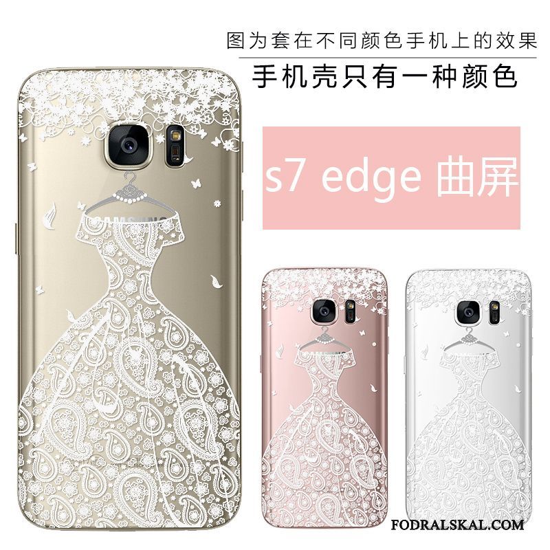 Skal Samsung Galaxy S7 Edge Skydd Skönhet Rosa, Fodral Samsung Galaxy S7 Edge Lättnad Ny Fallskydd