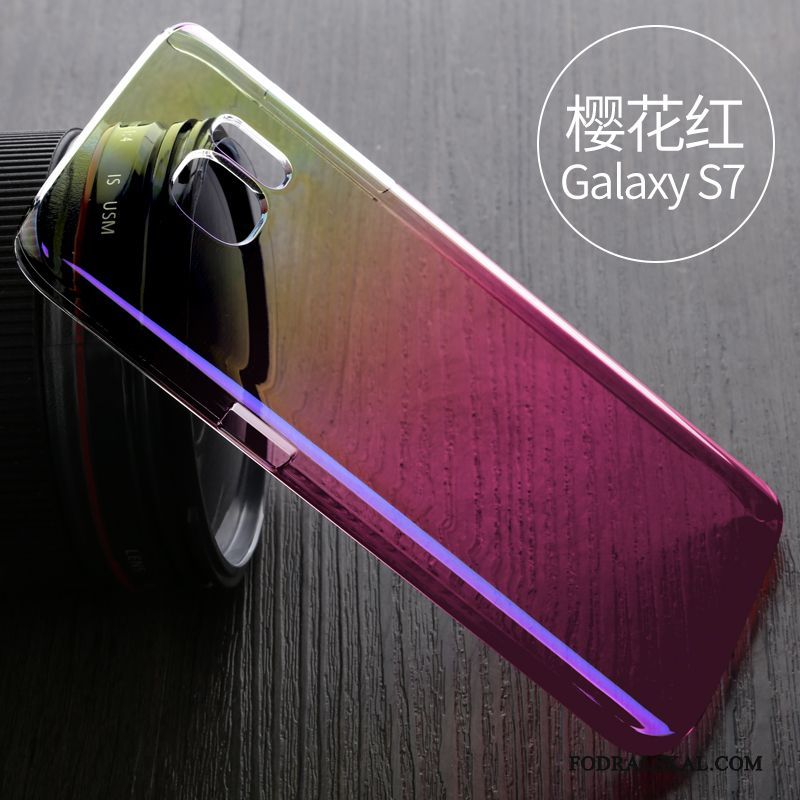 Skal Samsung Galaxy S7 Kreativa Personlighet Transparent, Fodral Samsung Galaxy S7 Skydd Fallskydd Blå