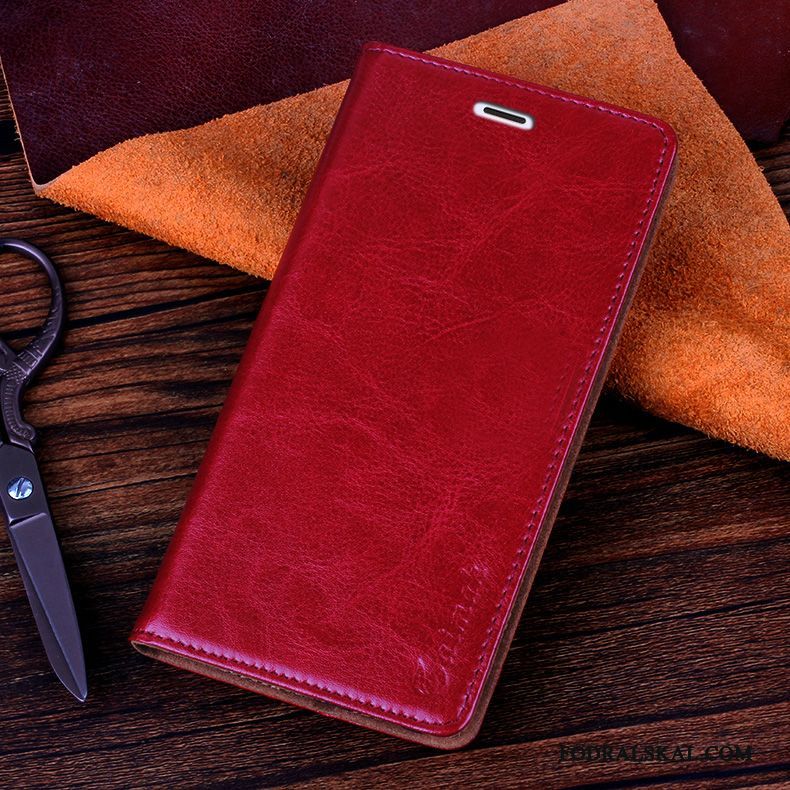 Skal Samsung Galaxy S7 Läderfodral Fallskyddtelefon, Fodral Samsung Galaxy S7 Skydd Röd
