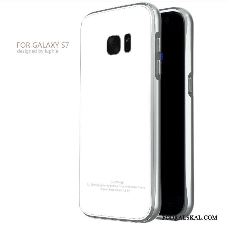 Skal Samsung Galaxy S7 Metall Frame Härdning, Fodral Samsung Galaxy S7 Skydd Svart Bakre Omslag