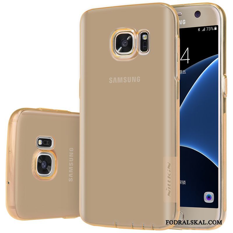 Skal Samsung Galaxy S7 Mjuk Transparenttelefon, Fodral Samsung Galaxy S7 Silikon Rosa Guld