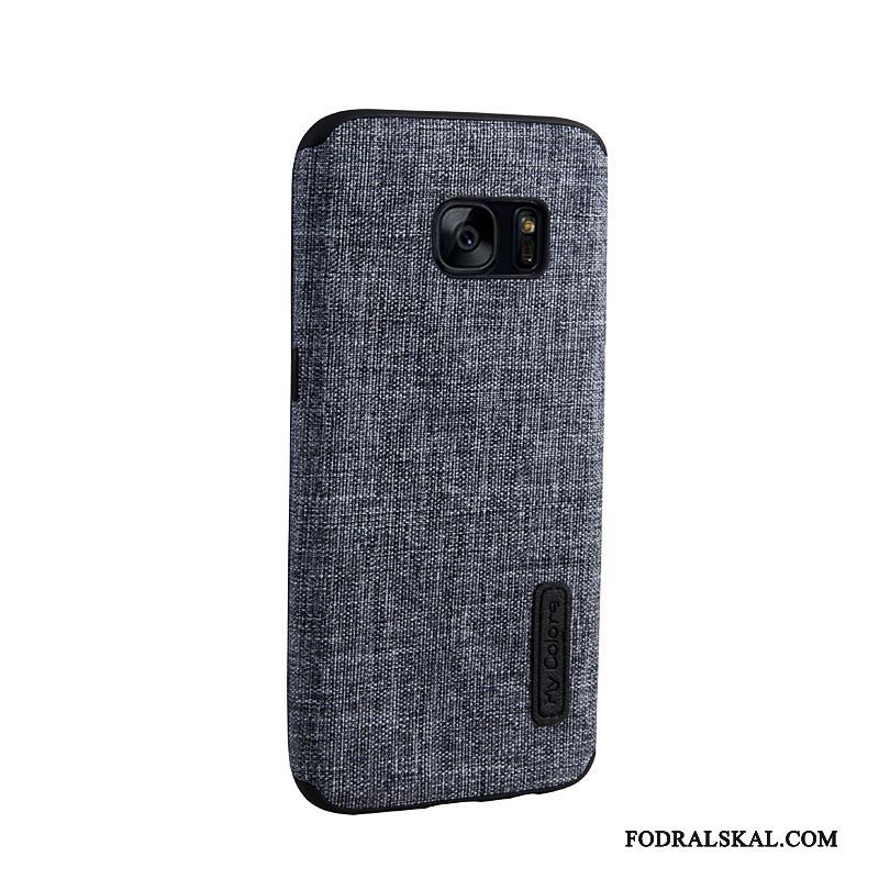 Skal Samsung Galaxy S7 Skydd Fallskydd Textil, Fodral Samsung Galaxy S7 Mjuk Telefon Business