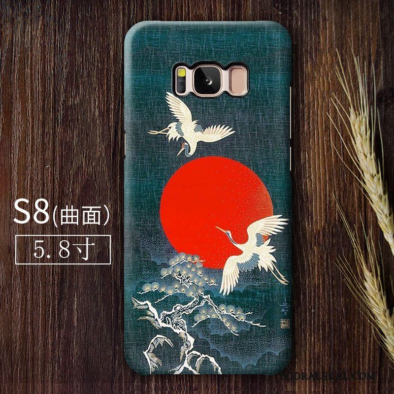 Skal Samsung Galaxy S8+ Färg Crane Fallskydd, Fodral Samsung Galaxy S8+ Kinesisk Stil Konst