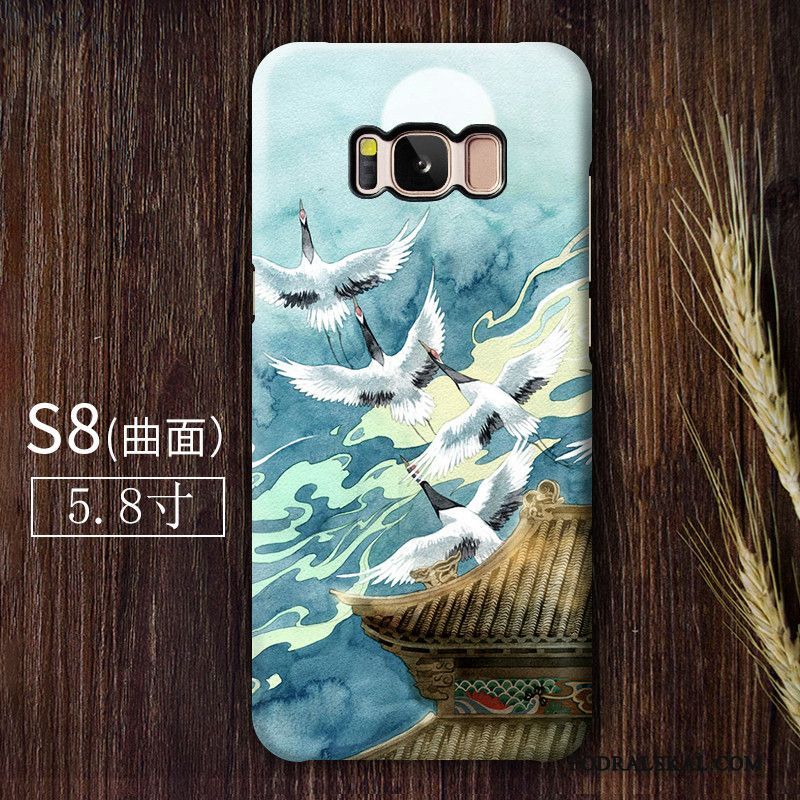 Skal Samsung Galaxy S8+ Färg Crane Fallskydd, Fodral Samsung Galaxy S8+ Kinesisk Stil Konst