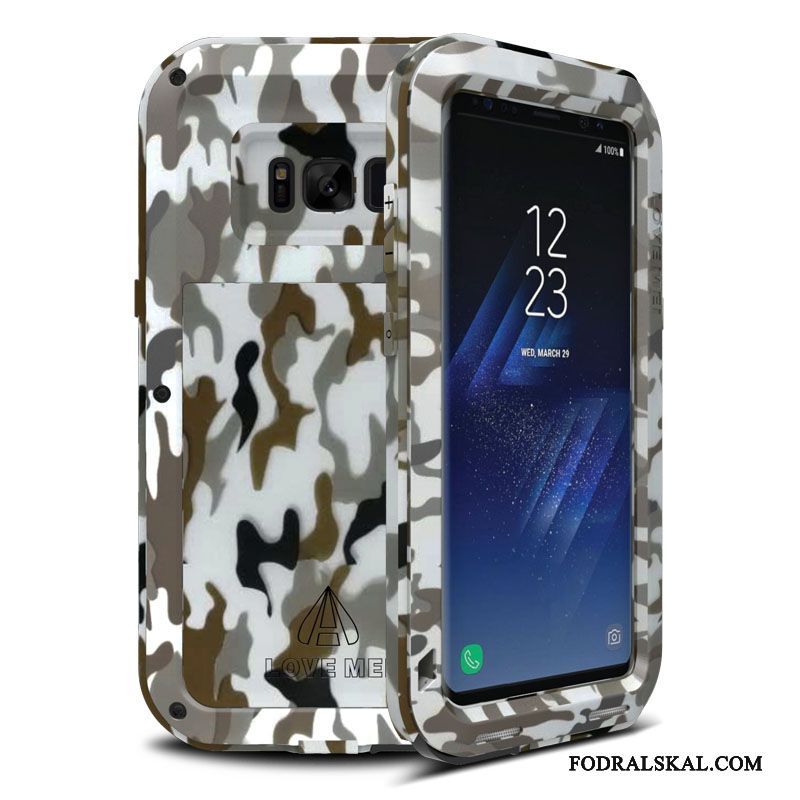 Skal Samsung Galaxy S8+ Kreativa Fallskyddtelefon, Fodral Samsung Galaxy S8+ Metall Tre Försvar Kamouflage