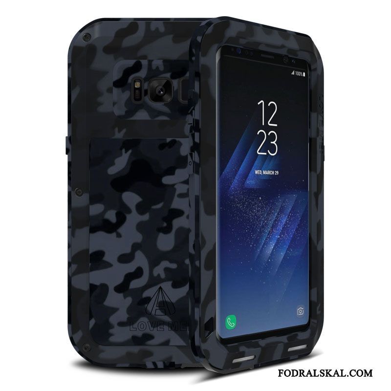 Skal Samsung Galaxy S8 Kreativa Tre Försvar Grön, Fodral Samsung Galaxy S8 Metall Fallskyddtelefon