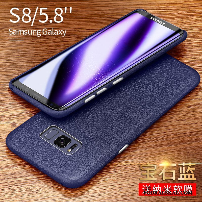 Skal Samsung Galaxy S8+ Läderfodral Fallskydd Ny, Fodral Samsung Galaxy S8+ Läder Business Svart