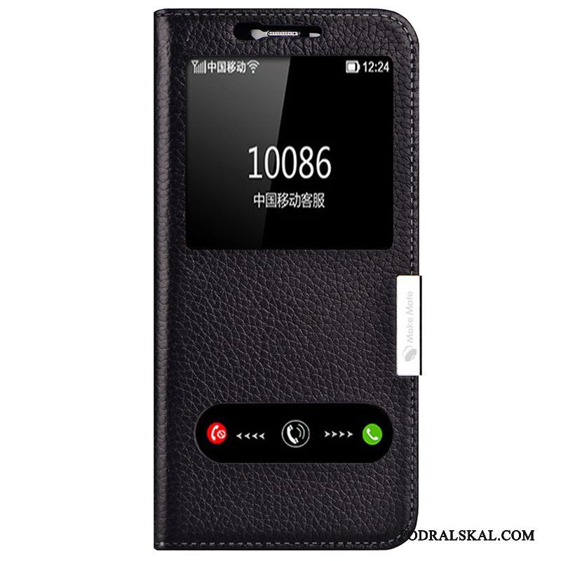 Skal Samsung Galaxy S8 Läderfodral Fallskyddtelefon, Fodral Samsung Galaxy S8 Skydd Röd Öppna Fönstret