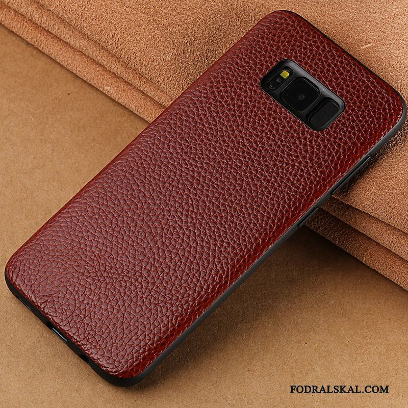 Skal Samsung Galaxy S8+ Mjuk Fallskydd Personlighet, Fodral Samsung Galaxy S8+ Läder Rödtelefon
