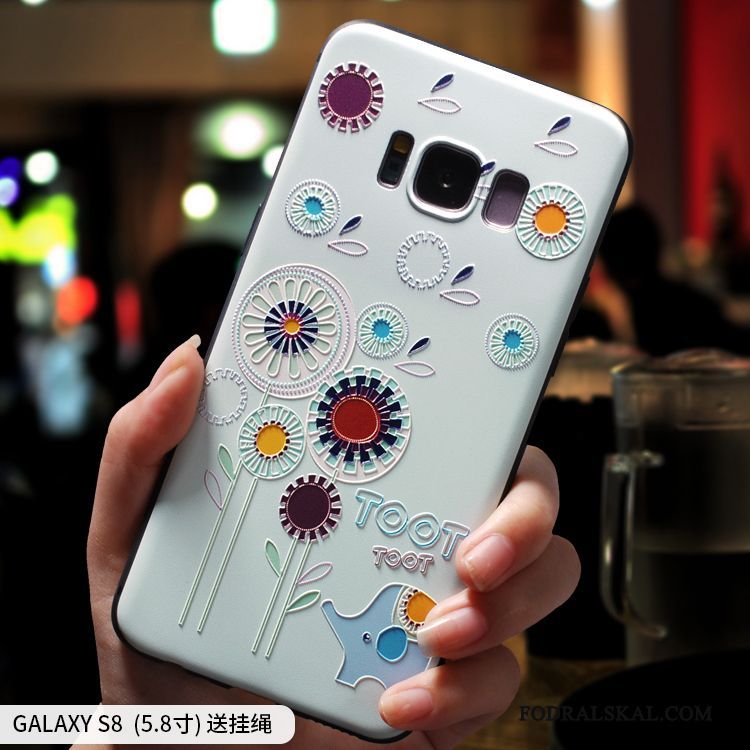 Skal Samsung Galaxy S8 Mjuk Grön Liten, Fodral Samsung Galaxy S8 Påsar Ljus Hängsmycken