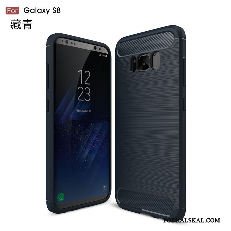 Skal Samsung Galaxy S8 Mjuk Mönster Fallskydd, Fodral Samsung Galaxy S8 Skydd Silke Kostfiber