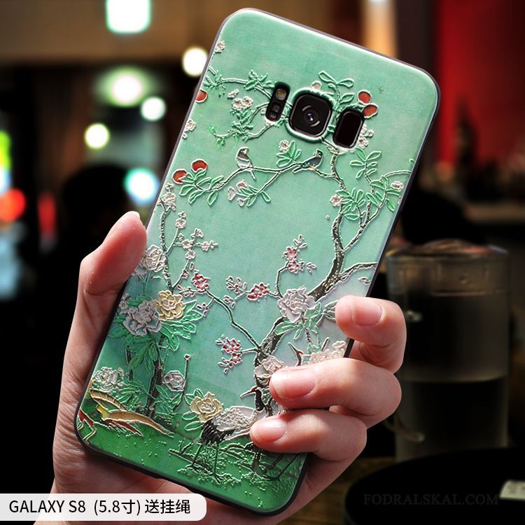 Skal Samsung Galaxy S8 Påsar Kinesisk Stiltelefon, Fodral Samsung Galaxy S8 Silikon Personlighet Rosa