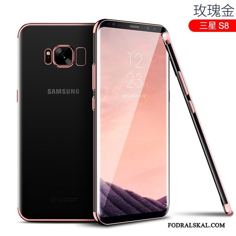 Skal Samsung Galaxy S8 Silikon Blå Transparent, Fodral Samsung Galaxy S8 Mjuk Slim Fallskydd