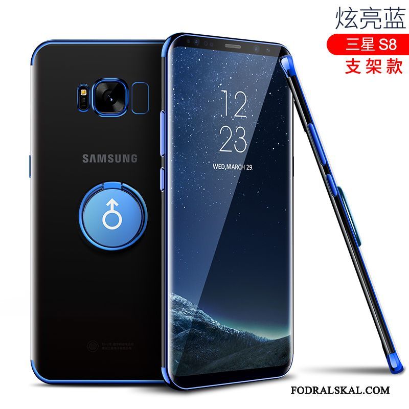 Skal Samsung Galaxy S8 Silikon Blå Transparent, Fodral Samsung Galaxy S8 Mjuk Slim Fallskydd
