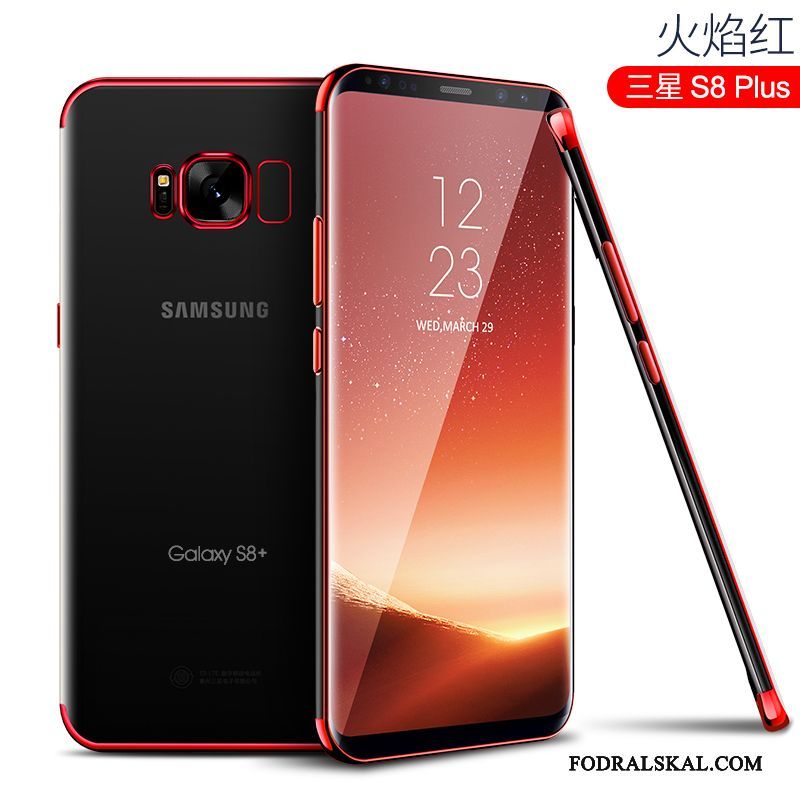 Skal Samsung Galaxy S8+ Silikon Telefon Transparent, Fodral Samsung Galaxy S8+ Påsar Trend Blå