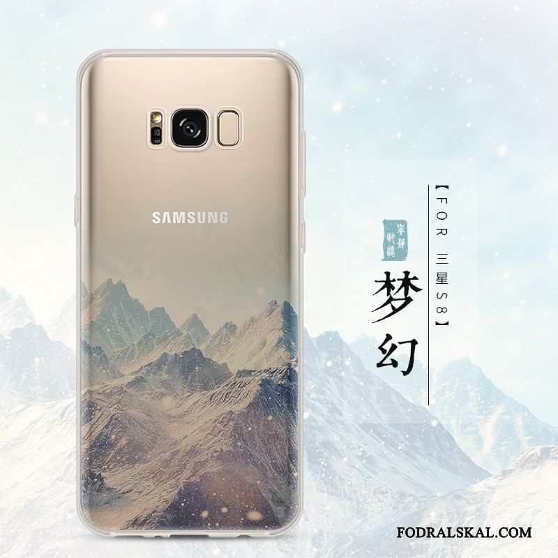 Skal Samsung Galaxy S8 Silikon Transparent Fallskydd, Fodral Samsung Galaxy S8 Mjuk Gul Trend