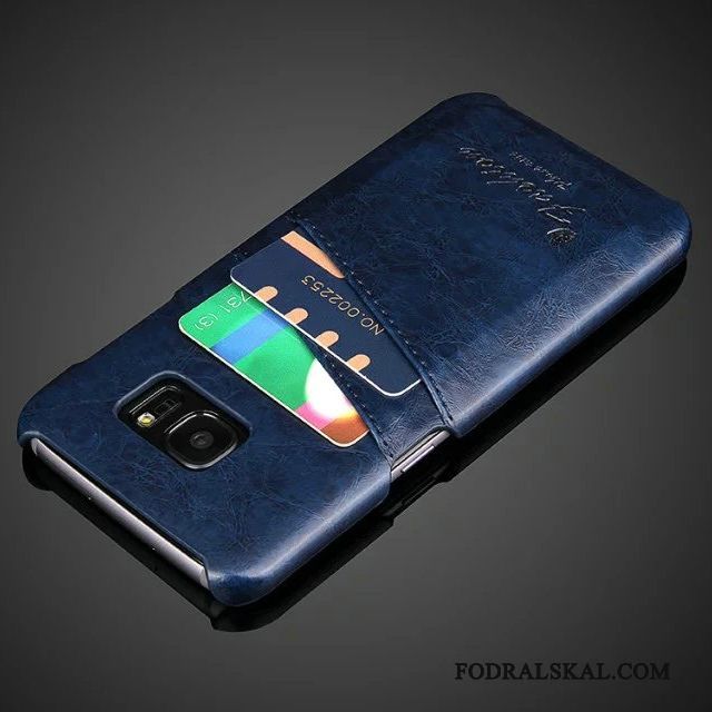 Skal Samsung Galaxy S8+ Skydd Blåtelefon, Fodral Samsung Galaxy S8+ Läder Kort Orange