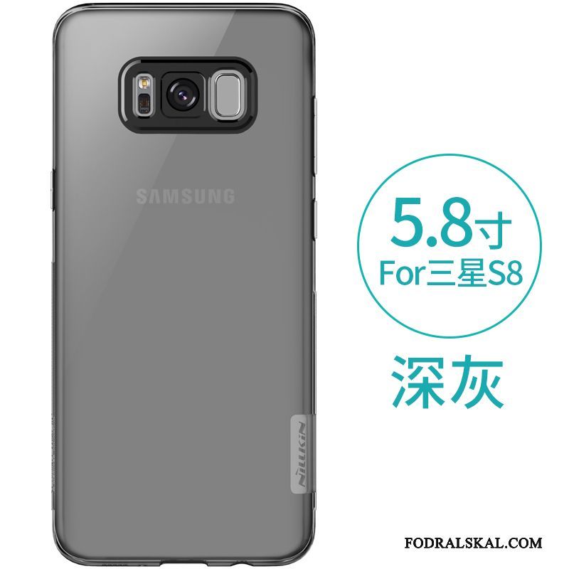 Skal Samsung Galaxy S8 Skydd Blåtelefon, Fodral Samsung Galaxy S8 Mjuk Fallskydd Transparent