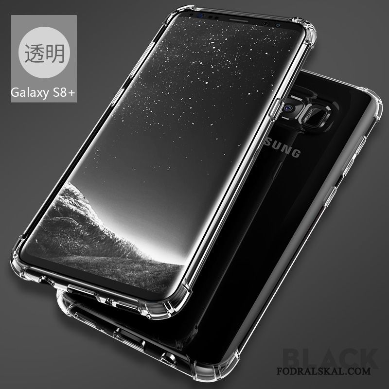 Skal Samsung Galaxy S8+ Skydd Fallskyddtelefon, Fodral Samsung Galaxy S8+ Mjuk Transparent Silver
