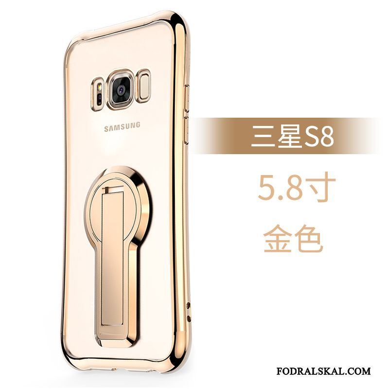 Skal Samsung Galaxy S8 Skydd Guld Fallskydd, Fodral Samsung Galaxy S8 Mjuk Transparenttelefon