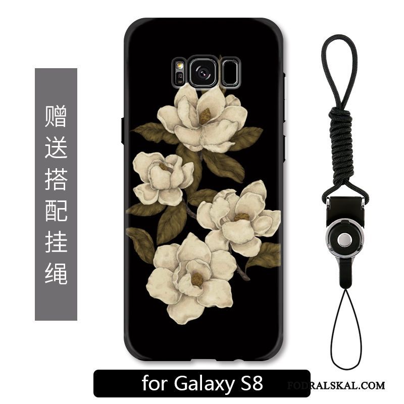 Skal Samsung Galaxy S8 Skydd Kinesisk Stiltelefon, Fodral Samsung Galaxy S8 Färg Blommor Hängsmycken