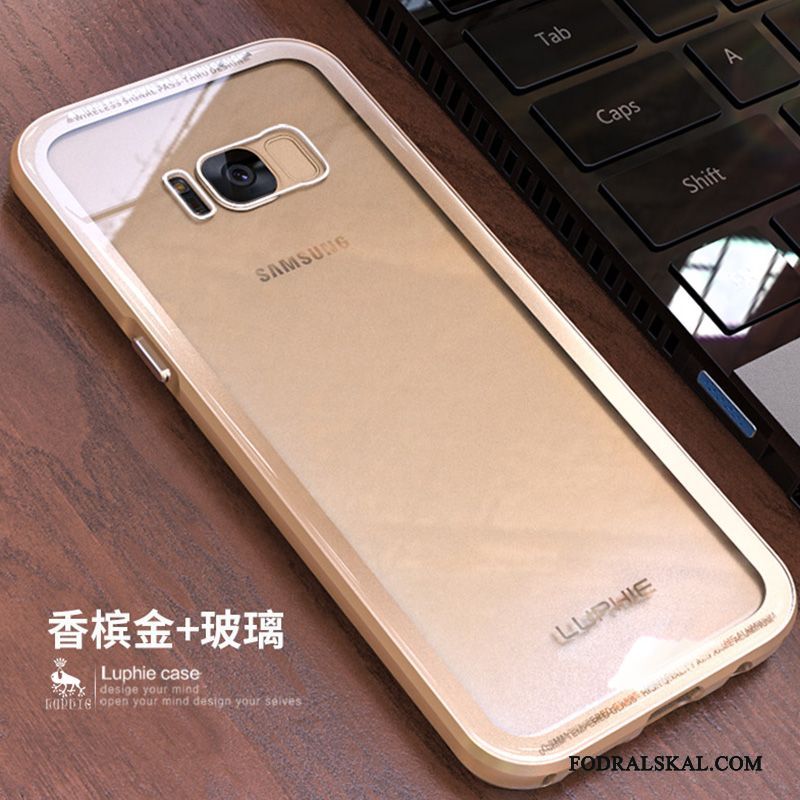 Skal Samsung Galaxy S8 Skydd Svart Härdat Glas, Fodral Samsung Galaxy S8 Kreativa Telefon Frame