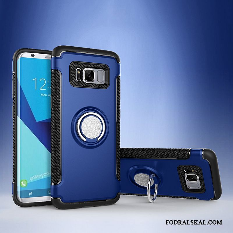 Skal Samsung Galaxy S8+ Skydd Telefon Fallskydd, Fodral Samsung Galaxy S8+ Support Silver Ring