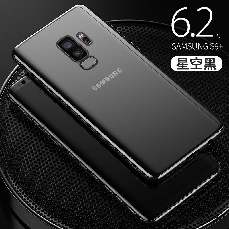 Skal Samsung Galaxy S9+ Kreativa Slimtelefon, Fodral Samsung Galaxy S9+ Mjuk Mörkblå Transparent
