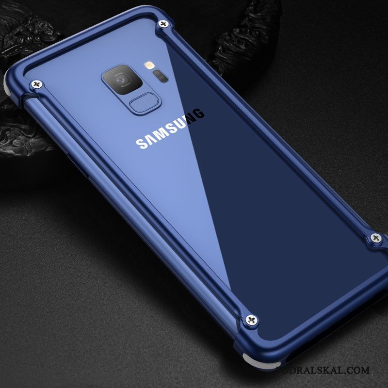 Skal Samsung Galaxy S9 Metall Trend Varumärke Fallskydd, Fodral Samsung Galaxy S9 Kreativa Telefon Frame