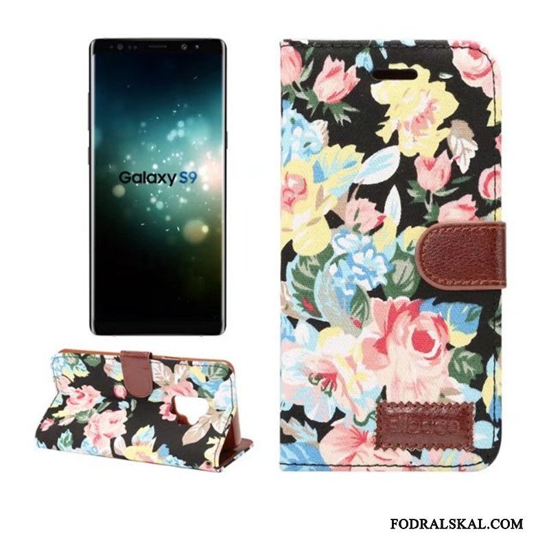 Skal Samsung Galaxy S9 Mjuk Blommor Kort, Fodral Samsung Galaxy S9 Skydd Duk Mönster