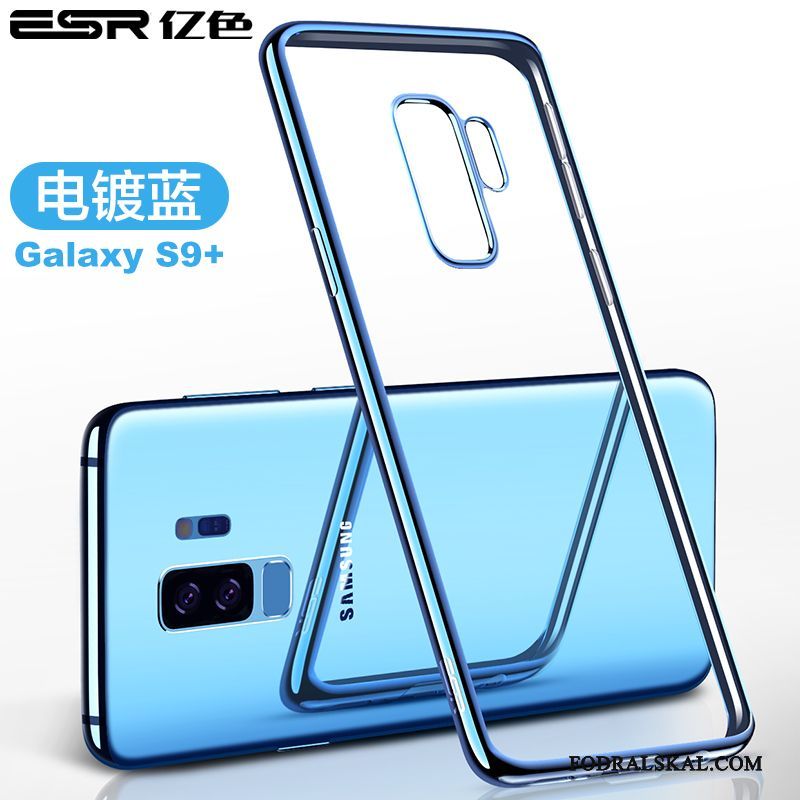 Skal Samsung Galaxy S9+ Mjuk Transparenttelefon, Fodral Samsung Galaxy S9+ Silikon Blå Slim