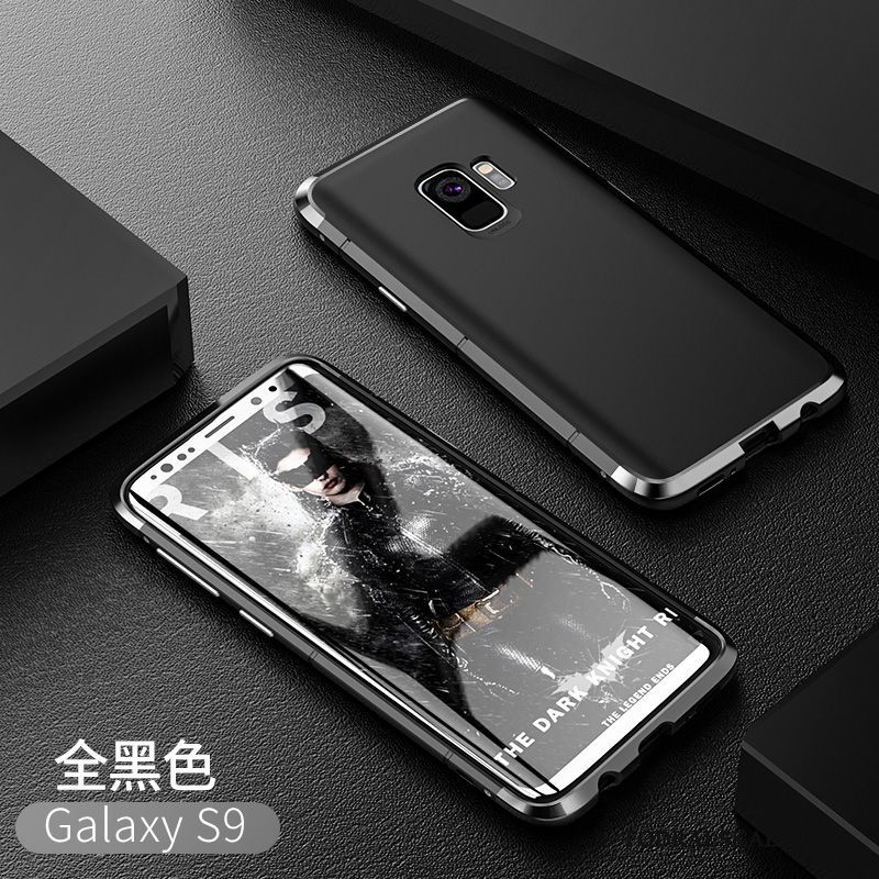 Skal Samsung Galaxy S9 Påsar Fallskyddtelefon, Fodral Samsung Galaxy S9 Metall Personlighet Mörkblå