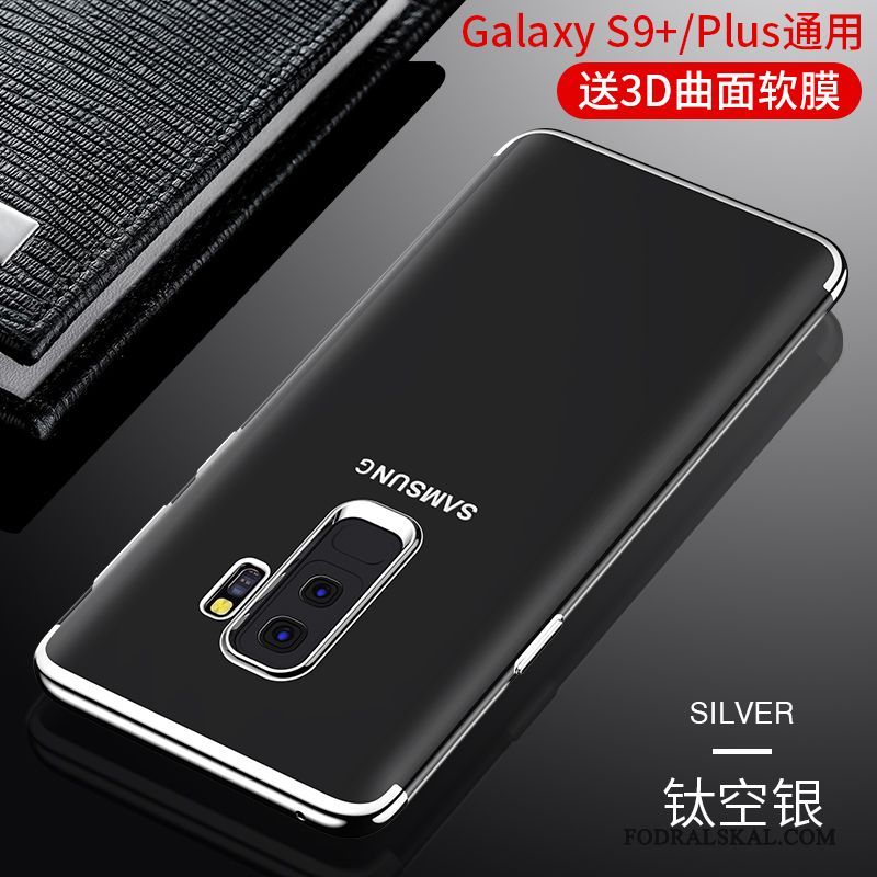 Skal Samsung Galaxy S9+ Påsar Transparent Fallskydd, Fodral Samsung Galaxy S9+ Silikon Slim Trend