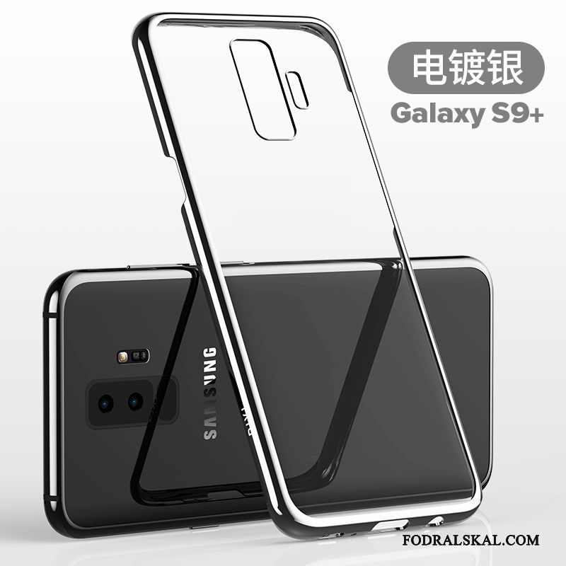 Skal Samsung Galaxy S9+ Silikon Purpur Slim, Fodral Samsung Galaxy S9+ Påsar Telefon Transparent