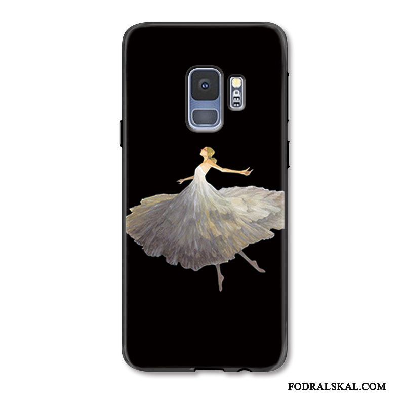 Skal Samsung Galaxy S9 Silikon Telefon Enkel, Fodral Samsung Galaxy S9 Tecknat Fallskydd Svart