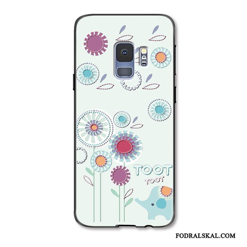 Skal Samsung Galaxy S9+ Silikon Trend Rosa, Fodral Samsung Galaxy S9+ Tecknat Telefon Stor