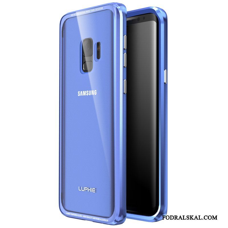 Skal Samsung Galaxy S9 Skydd Frametelefon, Fodral Samsung Galaxy S9 Påsar Härdat Glas Bakre Omslag
