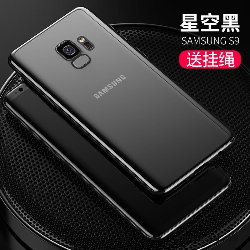 Skal Samsung Galaxy S9 Skydd Mörkblå Slim, Fodral Samsung Galaxy S9 Mjuk Transparent Fallskydd
