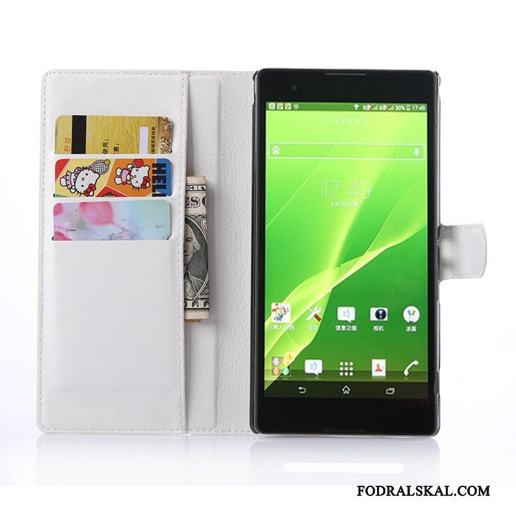 Skal Sony Xperia T2 Läderfodral Rosa Kort, Fodral Sony Xperia T2 Plånbok Telefon