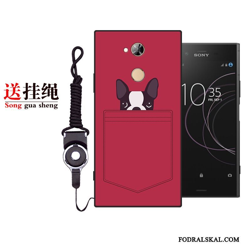 Skal Sony Xperia Xa2 Tecknat Telefon Personlighet, Fodral Sony Xperia Xa2 Mjuk Grå Röd