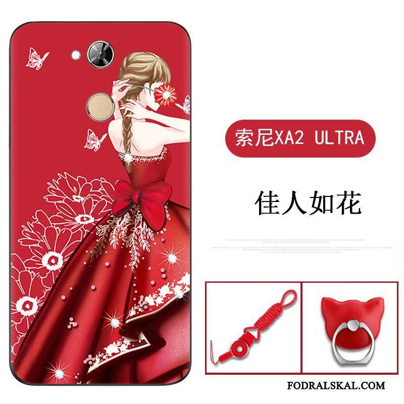 Skal Sony Xperia Xa2 Ultra Silikon Telefon Röd, Fodral Sony Xperia Xa2 Ultra Mjuk