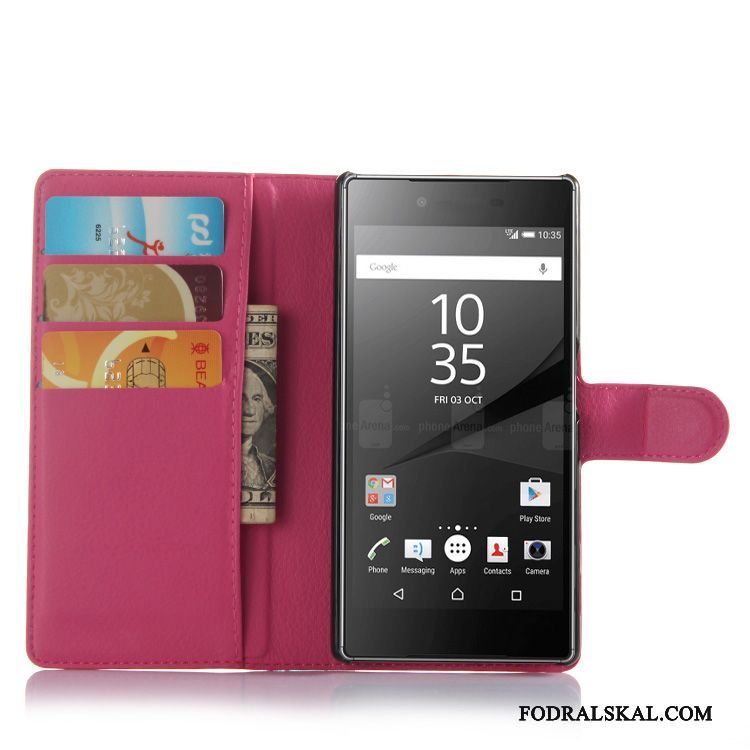 Skal Sony Xperia Z5 Plånbok Rosatelefon, Fodral Sony Xperia Z5 Skydd