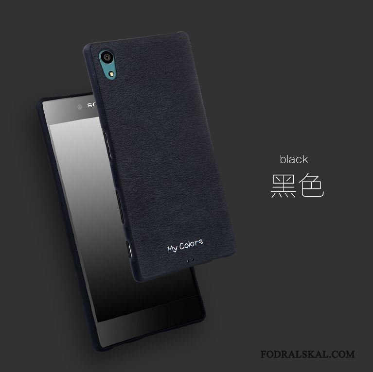 Skal Sony Xperia Z5 Silikon Blå Solid Färg, Fodral Sony Xperia Z5 Skydd Fallskyddtelefon