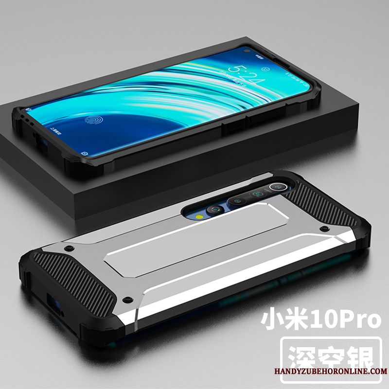 Skal Xiaomi Mi 10 Pro Kreativa Telefon Blå, Fodral Xiaomi Mi 10 Pro Skydd Personlighet Armor