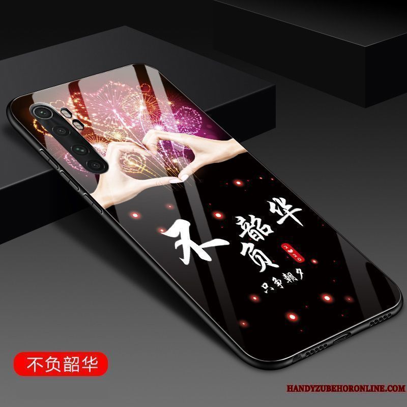 Skal Xiaomi Mi Note 10 Lite Silikon Blå Par, Fodral Xiaomi Mi Note 10 Lite Skydd Fallskydd Glas