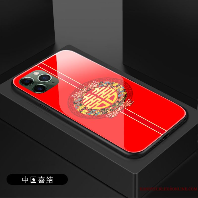 Skal iPhone 11 Pro Max Härdat Glas Kinesisk Stil, Fodral iPhone 11 Pro Max Äktenskap Par