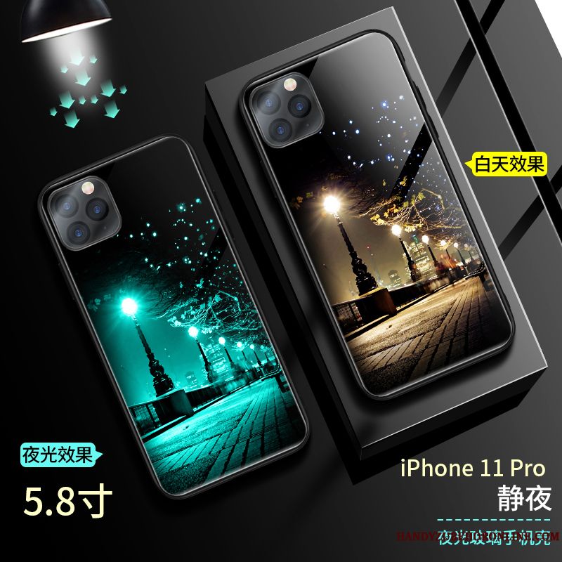 Skal iPhone 11 Pro Max Silikon Ny Blå, Fodral iPhone 11 Pro Max Personlighet Net Red