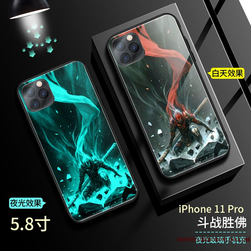 Skal iPhone 11 Pro Silikon Glas Fallskydd, Fodral iPhone 11 Pro Nytelefon