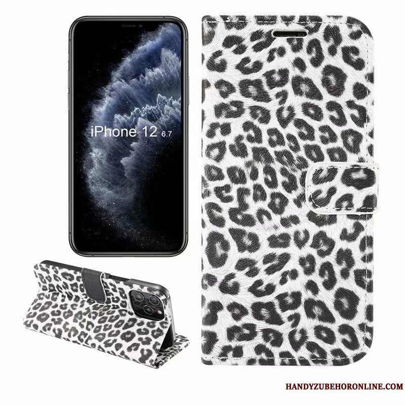 Skal iPhone 12 Pro Max Läderfodral Hård Leopard, Fodral iPhone 12 Pro Max Täcka Europa Vind